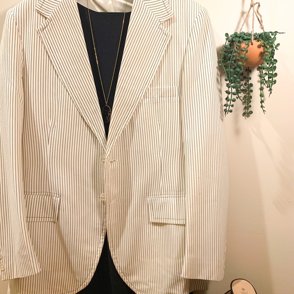 Amber: Men's Vintage Blazer, Cream